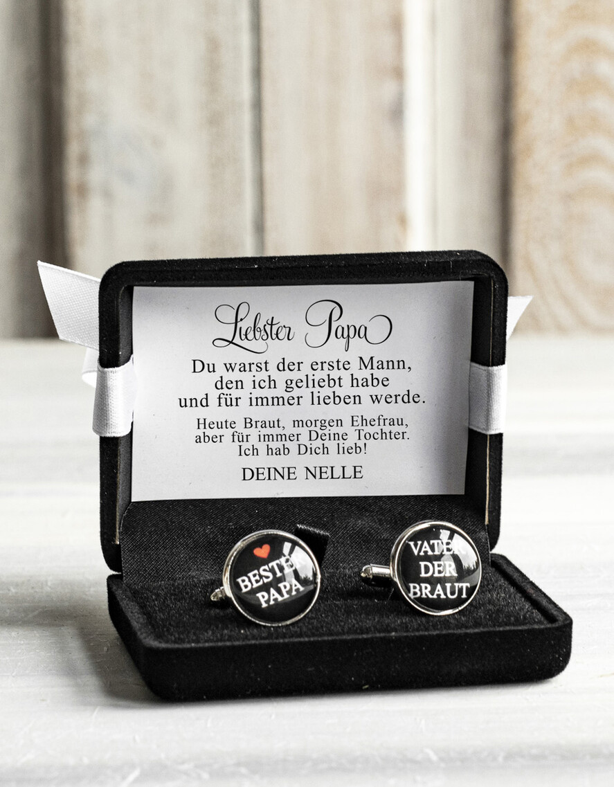 Geschenk für die Eltern Papa, willst du mich zum Altar führen? Manschettenknöpfe Vater der Braut