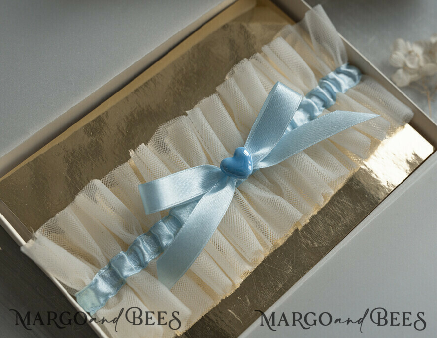 BRAUT Bolero, Kleider, Strumpfband Geschenkidee für die Braut Strumpfband Elegantes Strumpfband für die Braut – Geschenkbox mit „Etwas Blauem“ und Grußkarte