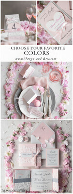 TISCHDEKORATIONSCHILDER   romantisch Romantische rustikale Hochzeitstischnummer mit pinkem Band, Vintage-Spitzen-Karten, individuell gestaltete Tischkarten, hellgraue und blassrosa Shabby-Chic Hochzeitsdekoration, bearbeitbarer Text.8