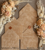 HOCHZEITS EINLADUNGEN Samtene Umschläge Nackte Umschläge für Einladungen mit Samteinlagen, A7 handgefertigte Umschläge mit Samteinlage für Hochzeitskarten.7