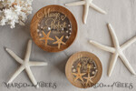 RINGTRÄGERBOXEN & KISSEN Epoxidharz Trauringe Box Hochzeitsstrand-Ringbox, gravierte Hochzeitsringbox • personalisierte rustikale Ringbox • echte Seestern Luxus-Ringbox18