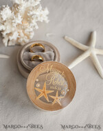 RINGTRÄGERBOXEN & KISSEN Epoxidharz Trauringe Box Hochzeitsstrand-Ringbox, gravierte Hochzeitsringbox • personalisierte rustikale Ringbox • echte Seestern Luxus-Ringbox18