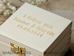 RINGTRÄGERBOXEN & KISSEN Epoxidharz Trauringe Box Maßgeschneiderte Hochzeitsringbox für die Zeremonie, handgefertigte Hochzeitsringbox • Ringträgerbox mit echten Blumen • luxuriöse Holzringbox3