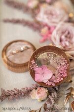 RINGTRÄGERBOXEN & KISSEN Epoxidharz Trauringe Box Personalisierte Hochzeitsbox für ihn und sie, gravierte Hochzeitsringbox • personalisierte rustikale Ringbox • echte Blumen in Epoxidharz Luxus-Ringbox23