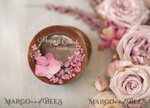 RINGTRÄGERBOXEN & KISSEN Epoxidharz Trauringe Box Personalisierte Hochzeitsbox für ihn und sie, gravierte Hochzeitsringbox • personalisierte rustikale Ringbox • echte Blumen in Epoxidharz Luxus-Ringbox23