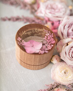 RINGTRÄGERBOXEN & KISSEN Epoxidharz Trauringe Box Personalisierte Hochzeitsbox für ihn und sie, gravierte Hochzeitsringbox • personalisierte rustikale Ringbox • echte Blumen in Epoxidharz Luxus-Ringbox23