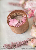 RINGTRÄGERBOXEN & KISSEN Epoxidharz Trauringe Box Personalisierte Hochzeitsbox für ihn und sie, gravierte Hochzeitsringbox • personalisierte rustikale Ringbox • echte Blumen in Epoxidharz Luxus-Ringbox23