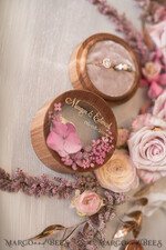 RINGTRÄGERBOXEN & KISSEN Epoxidharz Trauringe Box Personalisierte Hochzeitsbox für ihn und sie, gravierte Hochzeitsringbox • personalisierte rustikale Ringbox • echte Blumen in Epoxidharz Luxus-Ringbox23
