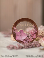 RINGTRÄGERBOXEN & KISSEN Epoxidharz Trauringe Box Personalisierte Hochzeitsbox für ihn und sie, gravierte Hochzeitsringbox • personalisierte rustikale Ringbox • echte Blumen in Epoxidharz Luxus-Ringbox23