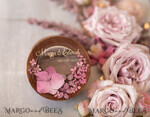 RINGTRÄGERBOXEN & KISSEN Epoxidharz Trauringe Box Personalisierte Hochzeitsbox für ihn und sie, gravierte Hochzeitsringbox • personalisierte rustikale Ringbox • echte Blumen in Epoxidharz Luxus-Ringbox23