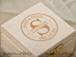 RINGTRÄGERBOXEN & KISSEN Epoxidharz Trauringe Box Personalisierte Hochzeitsringbox für 2 oder 3 Ringe, rustikale Glamour-Hochzeitsringbox • handgefertigte Ringträgerbox • luxuriöse Samt-Ringbox4