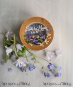 RINGTRÄGERBOXEN & KISSEN Epoxidharz Trauringe Box Personalisierte Hochzeitsschmuckbox für 2 oder 3 Ringe, gravierte Schmuckbox • personalisierte rustikale Ringbox • echte Blumen in Epoxidharz Luxus-Ringbox10