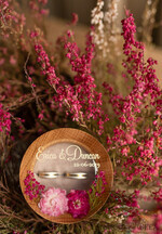RINGTRÄGERBOXEN & KISSEN Epoxidharz Trauringe Box Personalisierte Hochzeitsringbox für 2 oder 3 Ringe, Holzringbox • rustikale Ringträgerbox • echte Blumen in Harz Luxusringbox15