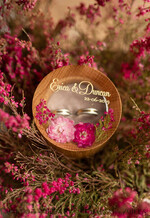 RINGTRÄGERBOXEN & KISSEN Epoxidharz Trauringe Box Personalisierte Hochzeitsringbox für 2 oder 3 Ringe, Holzringbox • rustikale Ringträgerbox • echte Blumen in Harz Luxusringbox15