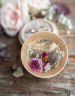 RINGTRÄGERBOXEN & KISSEN Epoxidharz Trauringe Box Personalisierte Ringbox für Hochzeitsringe, handgefertigte Hochzeitsringbox • Ringträgerbox mit echten Blumen • luxuriöse Holzringbox6