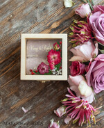 RINGTRÄGERBOXEN & KISSEN Epoxidharz Trauringe Box Personalisierte Ringbox für Eheringe, Holzeheringbox • rustikale Ringträgerbox • echte Blumen in Harz Luxus-Ringbox8