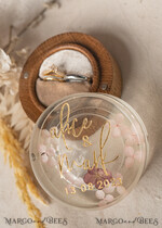 RINGTRÄGERBOXEN & KISSEN Epoxidharz Trauringe Box Epoxidharz- und Holz-Eheringbox für die Zeremonie, Boho Epoxid-Eheringboxen für ihn und sie, transparente Epoxid-Doppelringbox für die Hochzeit, Holzharzblumen-Verlobungsringbox.20