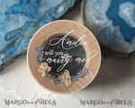 RINGTRÄGERBOXEN & KISSEN Epoxidharz Trauringe Box Luxuriöse Harz-Hochzeitsring-Box, minimalistische gravierte echte Blumenring-Box, personalisierte Epoxid-Box mit nude Samt, rustikale maßgeschneiderte Ring-Box.5