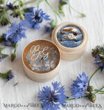 RINGTRÄGERBOXEN & KISSEN Epoxidharz Trauringe Box Individuelle Hochzeitsringbox für die Zeremonie, rustikale Glamour-Hochzeitsringbox • handgemachte Ringträgerbox • luxuriöse Samt-Ringbox8