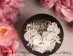 RINGTRÄGERBOXEN & KISSEN Epoxidharz Trauringe Box Elegante Epoxidharz-Hochzeitsringbox, personalisierte Harzringbox mit Gravur, minimalistische echte Blumen-Hochzeitsringbox mit Samt, rustikale Hochzeitsstationery5