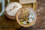 RINGTRÄGERBOXEN & KISSEN Epoxidharz Trauringe Box Personalisierte Ringbox für 2 oder 3 Ringe, Holzringbox • rustikale Ringbox • echte Blumen in Harz Luxus-Ringbox12