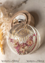 RINGTRÄGERBOXEN & KISSEN Epoxidharz Trauringe Box Epoxidharz und Holz Hochzeitsringbox für die Zeremonie, Boho Epoxid Hochzeitsringboxen für ihn und sie, transparente Epoxid Doppelringbox für die Hochzeit, Holzharz Blumen Heiratsantragsringbox.30