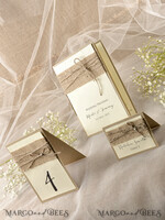 PLATZKARTEN / TISCHKARTEN  
 Rustikale Eco-Hochzeitsplatzkarten Rustikale Elfenbein-Hochzeitsplatzkarten, natürliche Jute mit Juteband-Eskortkarten, eleganter schwarzer Druck, zarte Hochzeitsstationery, rustikale Hochzeitsnamenskarten6