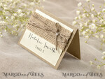 PLATZKARTEN / TISCHKARTEN  
 Rustikale Eco-Hochzeitsplatzkarten Rustikale Elfenbein-Hochzeitsplatzkarten, natürliche Jute mit Juteband-Eskortkarten, eleganter schwarzer Druck, zarte Hochzeitsstationery, rustikale Hochzeitsnamenskarten6