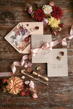 HOCHZEITS EINLADUNGEN blumig / Boho / Aquarell Hochzeitseinladungset elegant mit kalligraphischem Druck floralen pastellpfirsich37