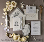 HOCHZEITS EINLADUNGEN vintage Spitze / rustikale Spitze Personalisierte Goldene Hochzeitseinladungen Vintage Spitze Einladungen Elfenbein39