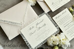 HOCHZEITS EINLADUNGEN vintage Spitze / rustikale Spitze Personalisierte Elfenbein-Hochzeitseinladungen Vintage Spitze Einladungen Salbeigrün18