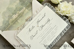HOCHZEITS EINLADUNGEN vintage Spitze / rustikale Spitze Personalisierte Elfenbein-Hochzeitseinladungen Vintage Spitze Einladungen Salbeigrün18