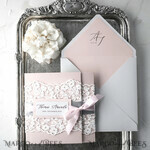 HOCHZEITS EINLADUNGEN vintage Spitze / rustikale Spitze Vintage Spitze Erschwingliche Hochzeitskarten Elegante Einladungen Grau und Blush Pink8
