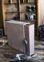 FOTOALBUM/ FOTOBOX Polaroid-Fotoalbum mit Schreibfläche Hochzeits-Velours-Fotoalbum mit Veloursbox12