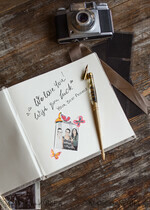 FOTOALBUM/ FOTOBOX Polaroid-Fotoalbum mit Schreibfläche Hochzeits-Instax-Gästebuch, Samt-Polaroid-Fotoalbum mit Schreibfläche7