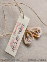 HOCHZEITS EINLADUNGEN Pass zur Liebe / Strandhochzeits-Einladungen Strandhochzeits-Einladungen Muscheln Hochzeitskarten für Zielhochzeiten mit Jute und Anhänger7