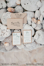HOCHZEITS EINLADUNGEN Pass zur Liebe / Strandhochzeits-Einladungen Strandhochzeitseinladungen Seeigel-Hochzeitseinladungen mit rustikalen Jute-Hochzeitskarten5