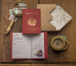 HOCHZEITS EINLADUNGEN Pass zur Liebe / Strandhochzeits-Einladungen Reisepass Hochzeitsinvitationen Suite Gold Hochzeitskarten Flugticket Hochzeitskarten6