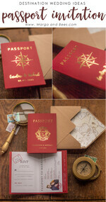 HOCHZEITS EINLADUNGEN Pass zur Liebe / Strandhochzeits-Einladungen Reisepass Hochzeitsinvitationen Suite Gold Hochzeitskarten Flugticket Hochzeitskarten6