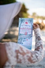 HOCHZEITS EINLADUNGEN Pass zur Liebe / Strandhochzeits-Einladungen Tropische Hochzeitseinladungen Dreifach Hochzeitseinladungen Zielhochzeit Karten19