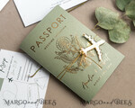 HOCHZEITS EINLADUNGEN Pass zur Liebe / Strandhochzeits-Einladungen Salbeigrün Terrakotta Reisepass Hochzeits Einladung, verbranntes Orange Gold Hochzeitskarten Boarding Pass, Toskana Reisepass Hochzeits Einladungen im Ausland, Zielhochzeits Einladungen, Reise-Karten Hochzeitsstationery10