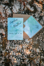 HOCHZEITS EINLADUNGEN Pass zur Liebe / Strandhochzeits-Einladungen Aquarell Strand Hochzeitskarten, Minimalistische Aquarell Küstenhochzeit Einladungen, Italienische Hochzeitskarten7