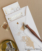 HOCHZEITS EINLADUNGEN Pass zur Liebe / Strandhochzeits-Einladungen Weißgoldene Reisepass-Hochzeitskarte, goldene Flugzeug-Hochzeitskarten Boarding Pass, Reise-Reisepass-Hochzeitskarten im Ausland, Hochzeitskarten für Zielorte, Reise-Karten-Hochzeitsstationery15