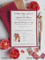 HOCHZEITS EINLADUNGEN Pass zur Liebe / Strandhochzeits-Einladungen Schöne Hochzeitseinladungen, Destination Elopement Papeterie, Pass wedding invitations11