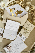 HOCHZEITS EINLADUNGEN Pass zur Liebe / Strandhochzeits-Einladungen Goldbeige Pass Hochzeitseinladung, goldene Hochzeitskarten Boarding-Pass, maßgeschneiderte Reise-Pass Hochzeitseinladungen im Ausland, Hochzeitskarten für das Reiseziel Griechenland, Reise-Karten Hochzeitspapeterie, Weltkarte8