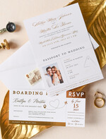 HOCHZEITS EINLADUNGEN Pass zur Liebe / Strandhochzeits-Einladungen Weißgoldene Pass-Einladung zur Hochzeit, goldene Flugzeug-Hochzeitseinladungen Boarding Pass, Reisepass-Hochzeitseinladungen im Ausland, Einladungen zur Hochzeitsreise, Reiskarten-Hochzeitsstationery15
