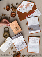 HOCHZEITS EINLADUNGEN Pass zur Liebe / Strandhochzeits-Einladungen Gold Terrakotta Reisepass Hochzeits Einladung, Gebranntes Orange Gold Hochzeitskarten Boarding Pass, Reise Reisepass Hochzeits Einladungen im Ausland, Destination Hochzeit Einladungen, Reisekarte Hochzeitsstationär14