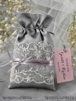 HOCHZEITSGESCHENKE Geschenktüten aus Satin und Spitze romantische Hochzeitsgeschenke, Vintage-Satinbeutel6