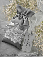 HOCHZEITSGESCHENKE Geschenktüten aus Satin und Spitze niedliche Hochzeitsgeschenk-Karten, Vintage-Satinbeutel5