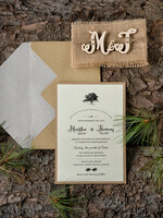 HOCHZEITS EINLADUNGEN Wald / Berge / Waldlandschaft Thema Waldstationery8